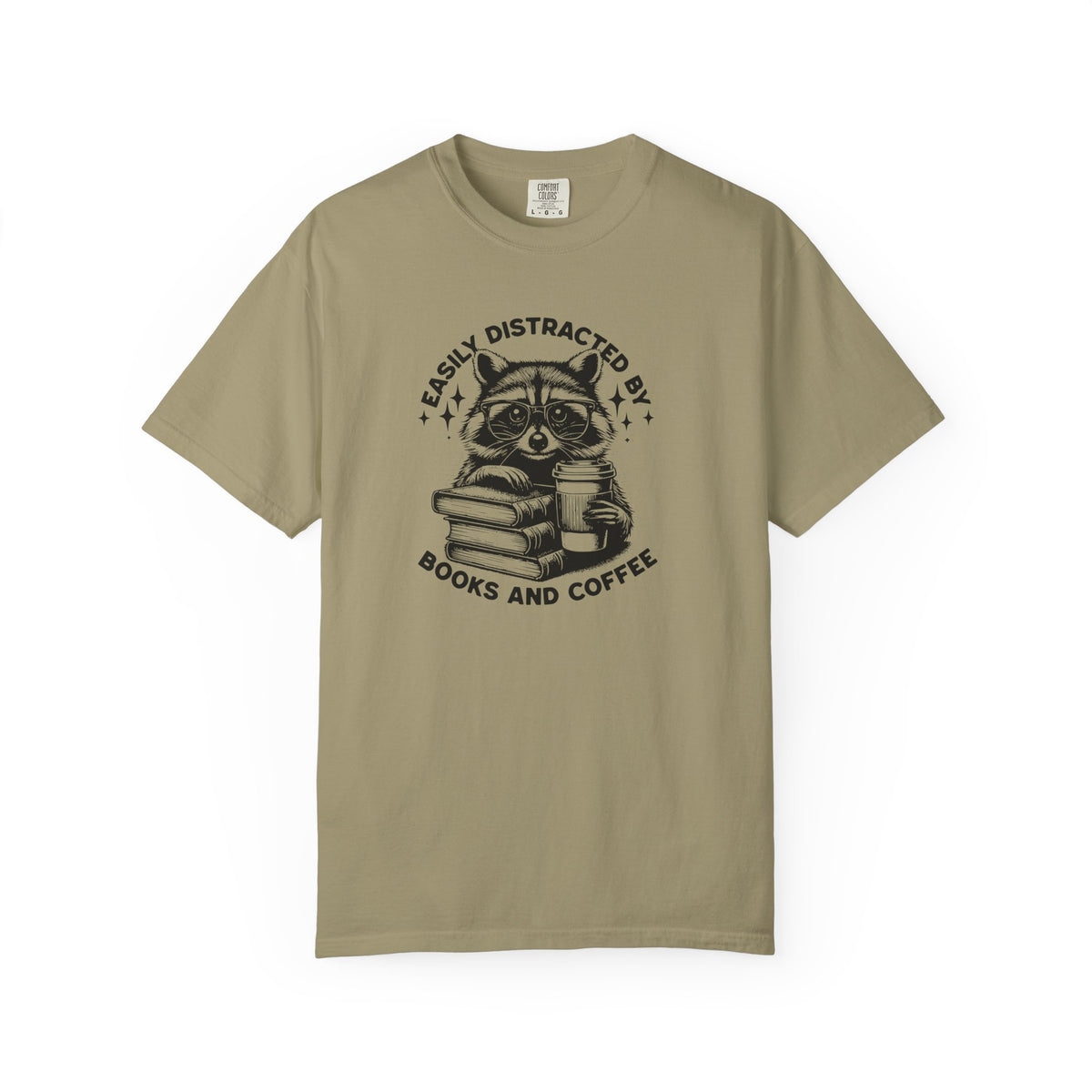Easily Distracted By Books And Coffee Comfort Colors T-shirt