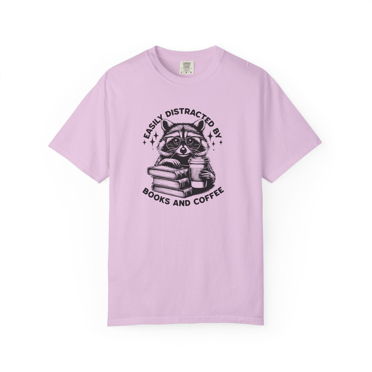 Easily Distracted By Books And Coffee Comfort Colors T-shirt